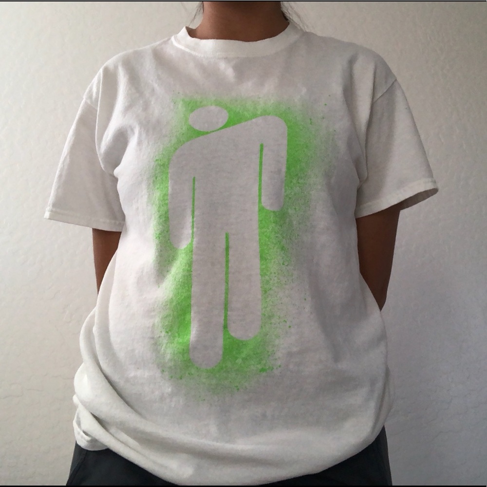 Billie Eilish bright green tshirt!